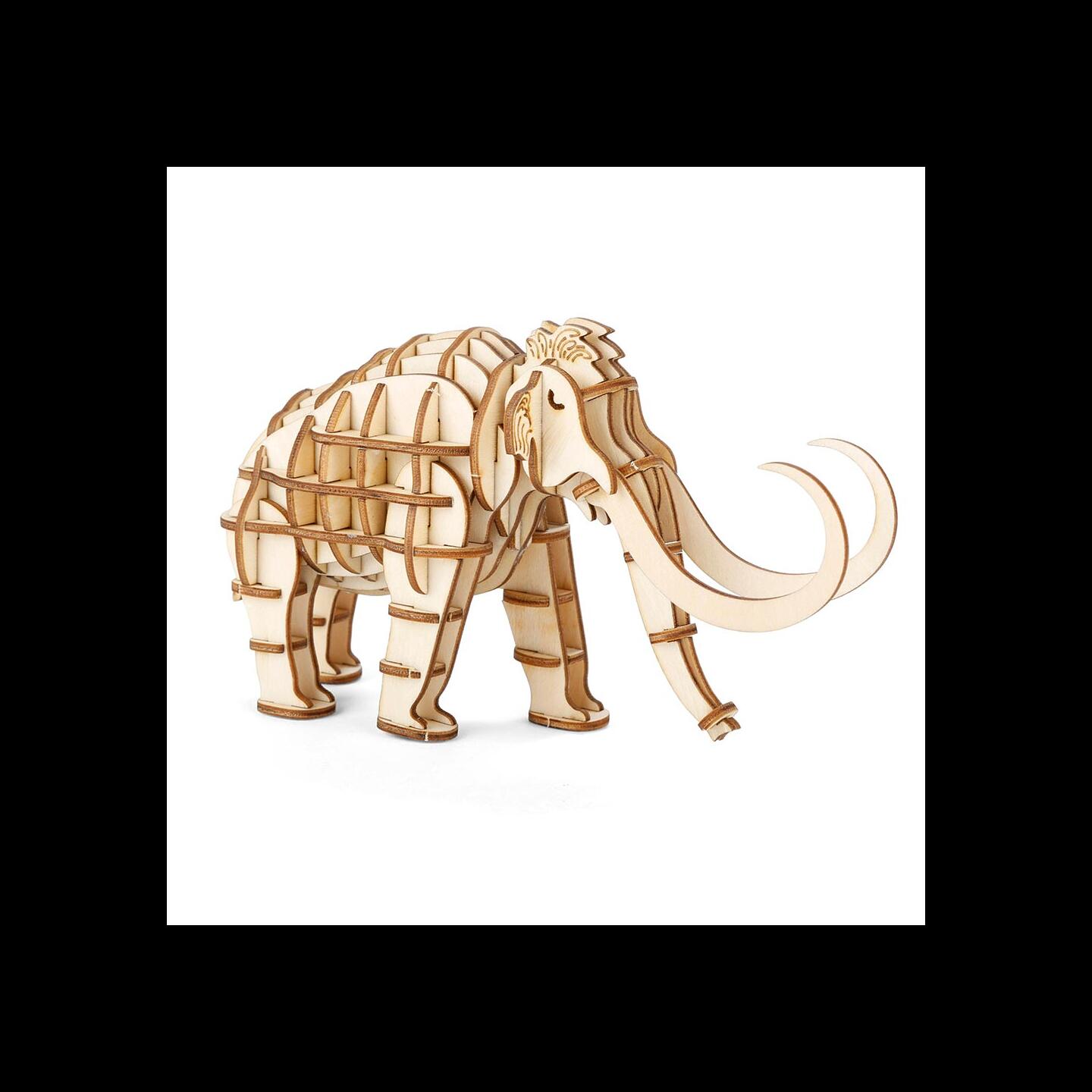 Mammut-puslespill Kikkerland Mammoth 3D Wooden Puzzle