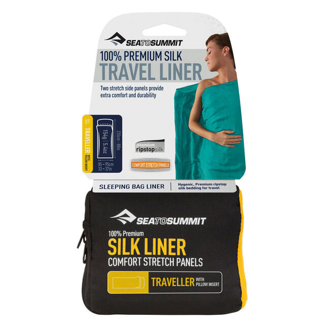 Lakenpose i silke Sea to Summit Premium Silk Liner Travell