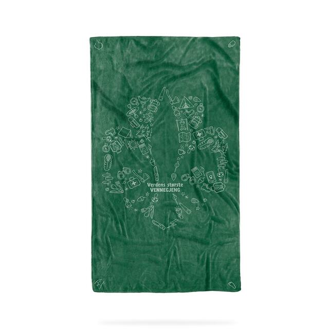 Turhåndkle Bubel Towel Kløverlilje M Green