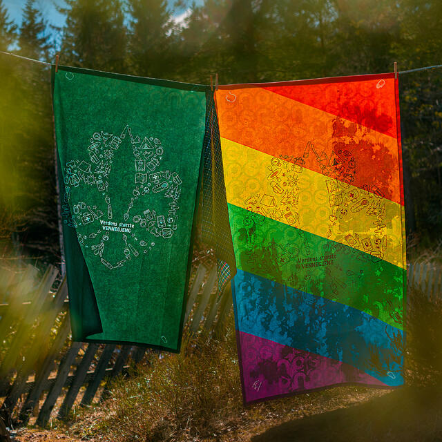 Turhåndkle M Bubel Towel Kløverlilje M Green 