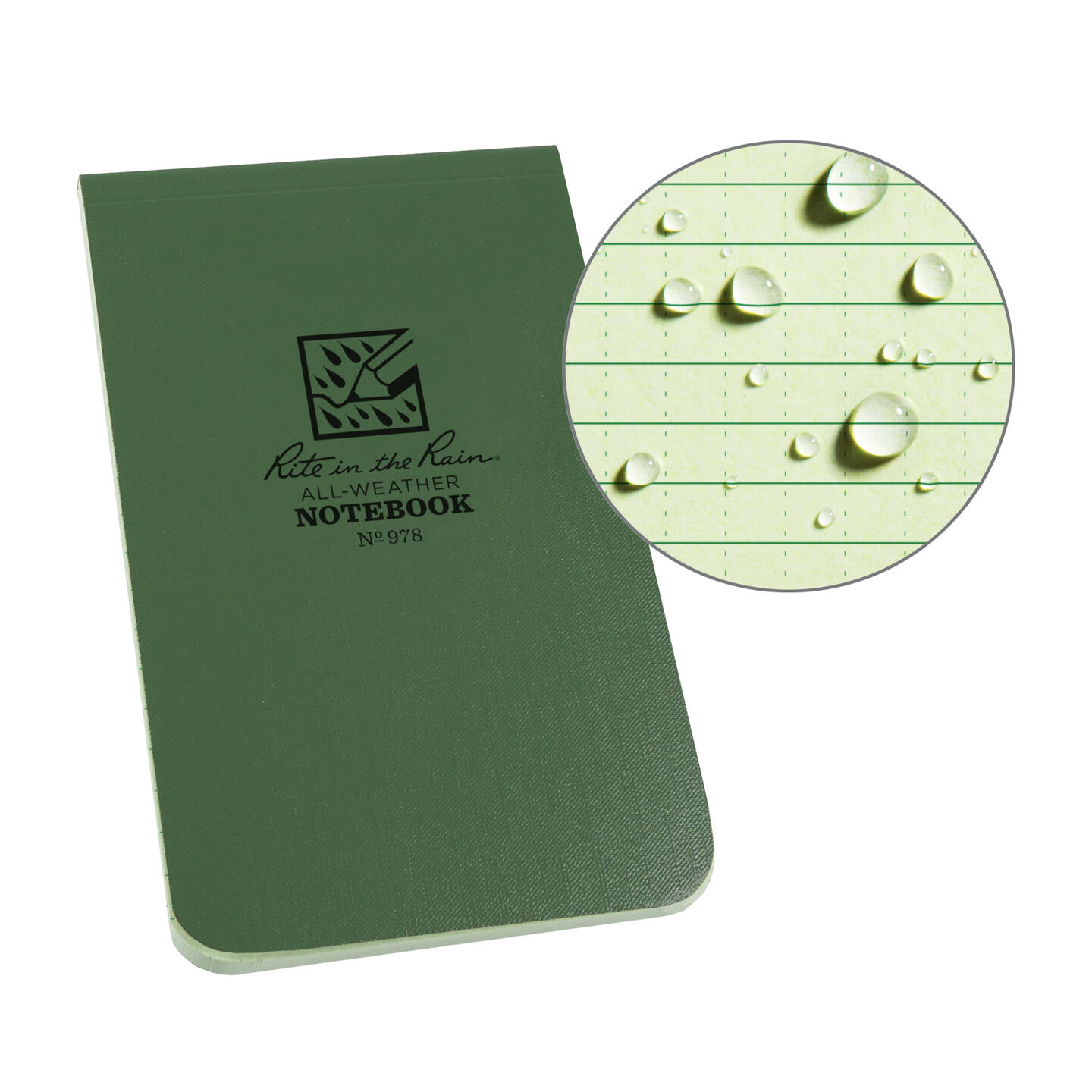 Liten vannfast notatblokk Rite In the Rain No978 Green - memo - memo - memo - memo - memo - memo - memo