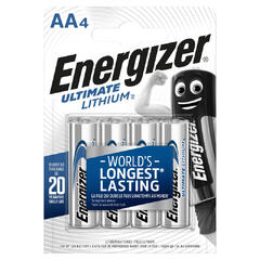 Batterier AA Energizer Ultimate Lithium AA 4 pk.
