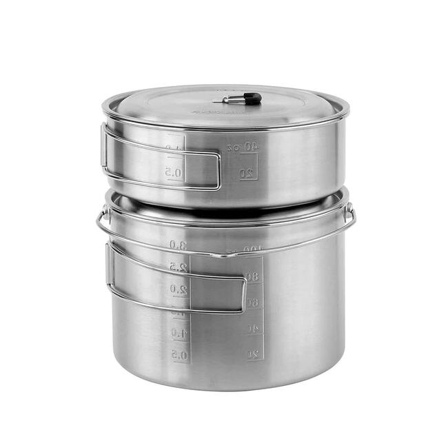 Kjelesett Solo Stove 2 Pot Set 1,5 / 3 liter Steel 