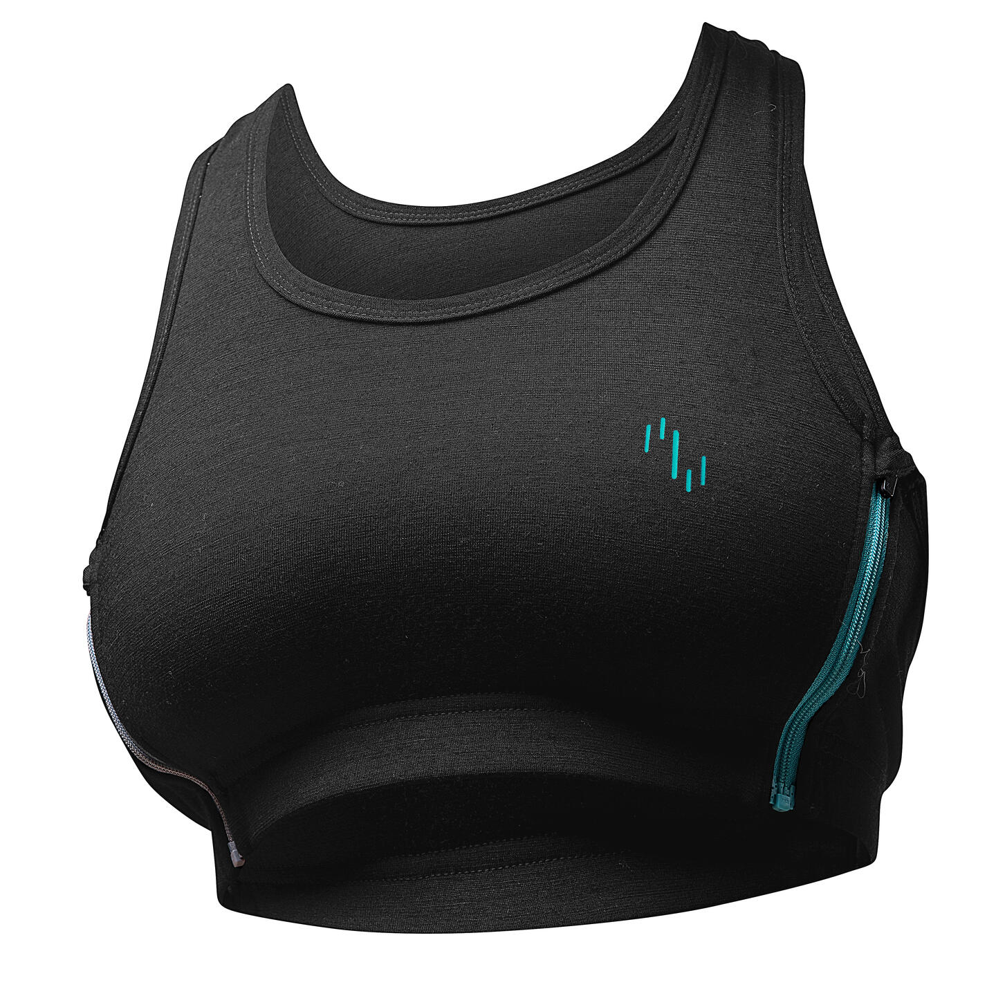Sports-BH Northern Playground Zipbra Side W BlackB - merinoull - merinoull - merinoull