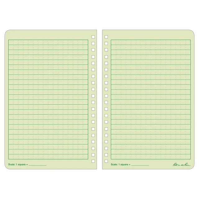 Liten vannfast spiralbok Rite In the Rain No973 Green 