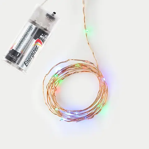Lyslenke i farger Kikkerland Copper Multi Lights RGB
