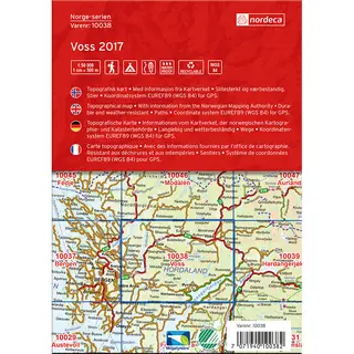 Voss Nordeca Norge 1:50 000 10038