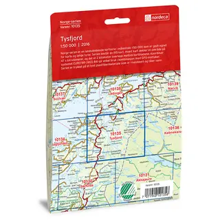 Tysfjord Nordeca Norge 1:50 000 10135