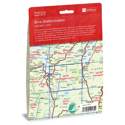 &#216;vre Stabbursdalen Nordeca Norge 1:50 000 10175