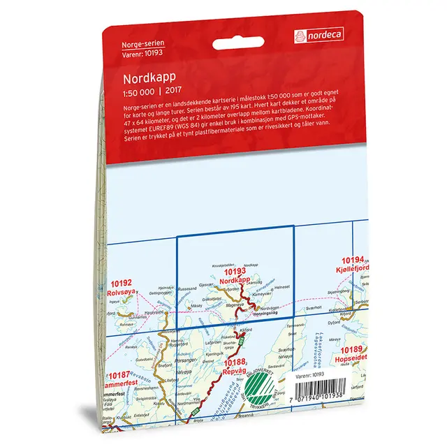 Nordkapp Nordeca Norge 1:50 000 10193 
