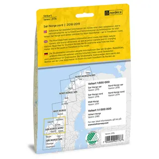 S&#248;r-Norge Nord Nordeca Veikart 2176 S&#248;r-Norge Nord