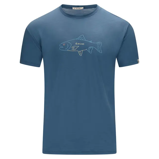 Skjorte til herre XS Aclima Lightwool 140 Tee Salmon M XS 473 