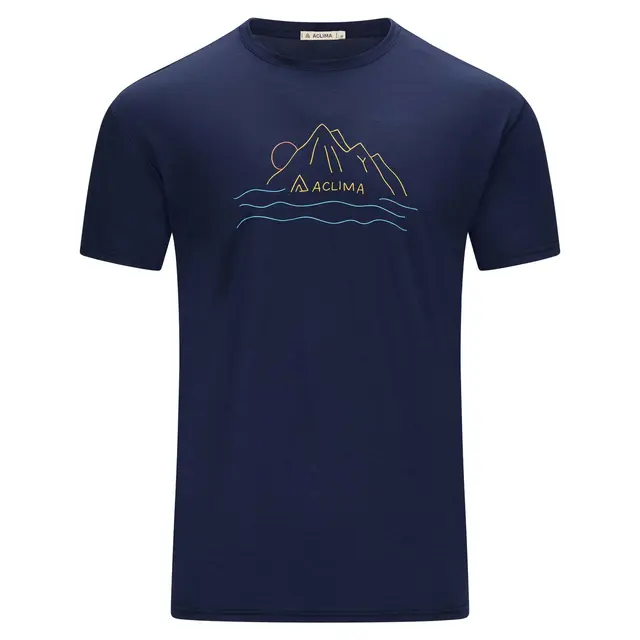 Skjorte til herre XS Aclima Lightwool 140 Tee Sunset M XS 232 