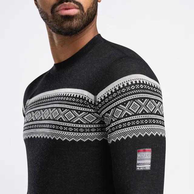 Trøye til herre S Aclima Designwool Marius Crew M S 500 