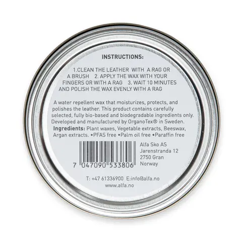 Impregnering for sko Alfa Leather Wax 100 ml