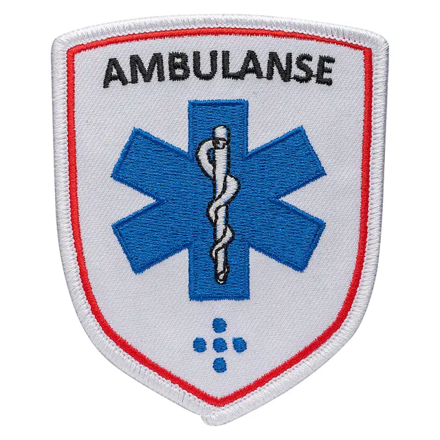 Nasjonalt ambulansemerke AMB Nasjonalt ambulansemerke Borrelås 