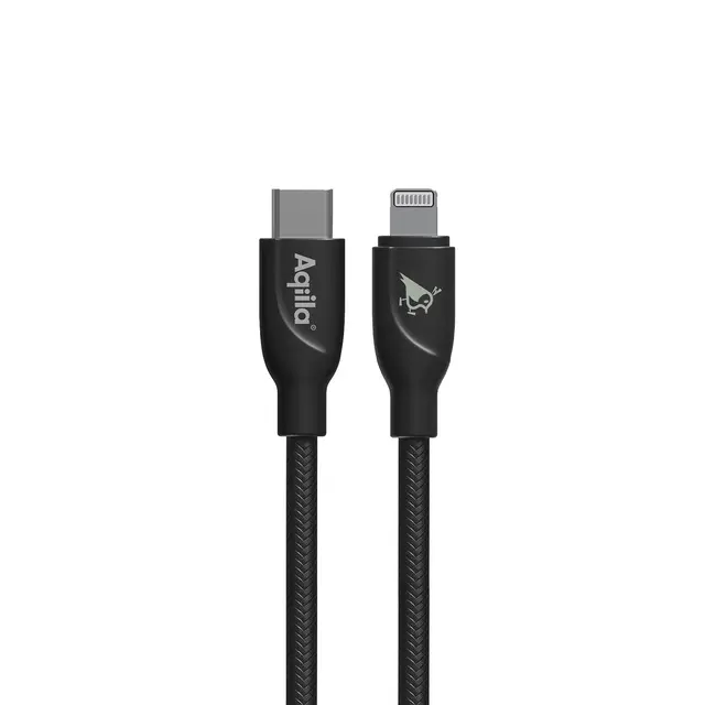 Lighting ledning 1 m Aqiila Braided USB-C to Lightning 60 W 