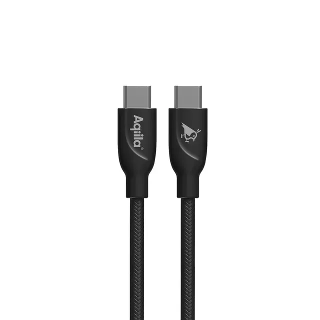 USB-C ledning 1 m Aqiila Braided USB-C to USB-C 240 W 1 m 