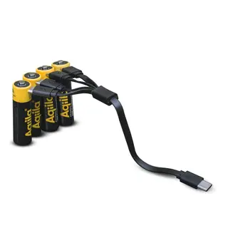 USB-batterier AA Aqiila USB Rechargable AA 4 pk