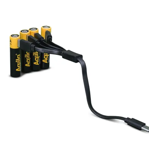USB-batterier AAA Aqiila USB Rechargable AAA 4 pk