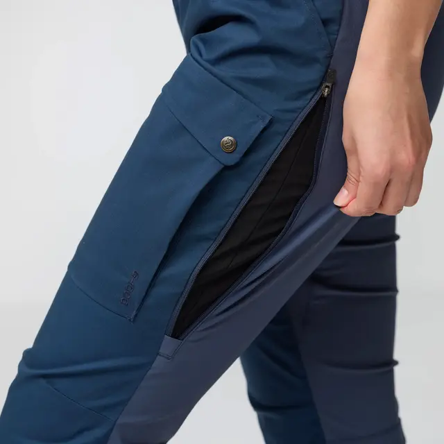 Lang bukse til dame S Fjällräven Abisko Hybrid Trai Long W 38 