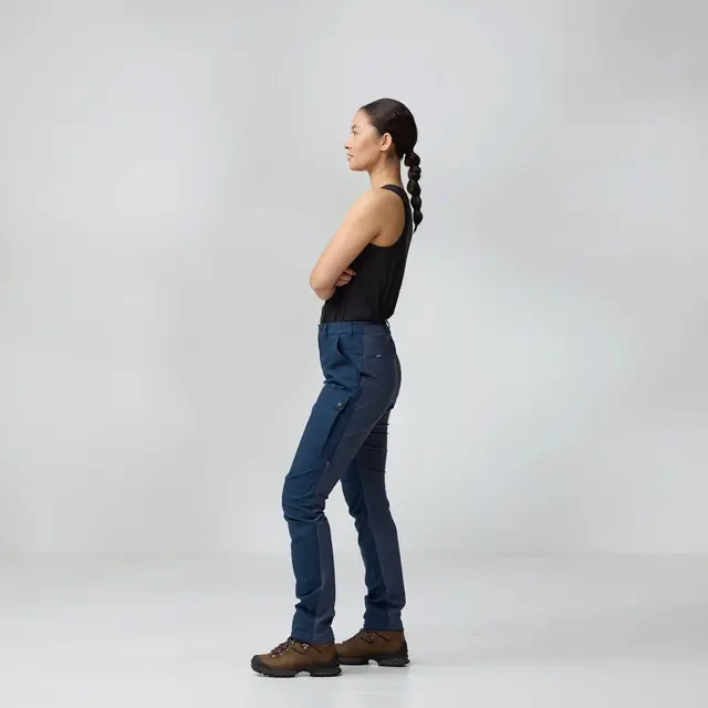 Lang bukse til dame S Fjällräven Abisko Hybrid Trai Long W 38 
