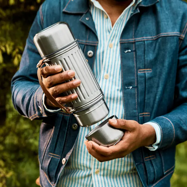 Termos 1 liter Black+Blum Explorer Flask Duo 1 L Grey 