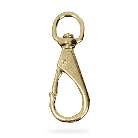Livlinekrok CAL Forkrommet Karabiner med svivel nr 2