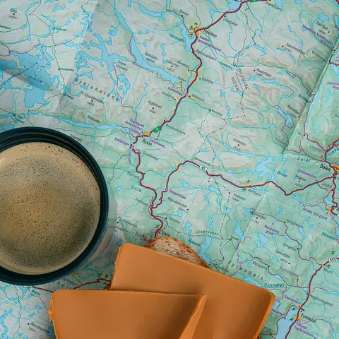 Sørlandet og Vestlandet Calazo Bil- og turistkart 1:350 000