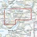 Spanstinden Dudalstinden Calazo H&#248;yfjellskart 1:25 000 Narvik