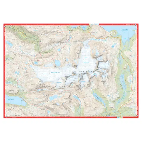 Okstindan Calazo H&#248;yfjellskart 1:25 000