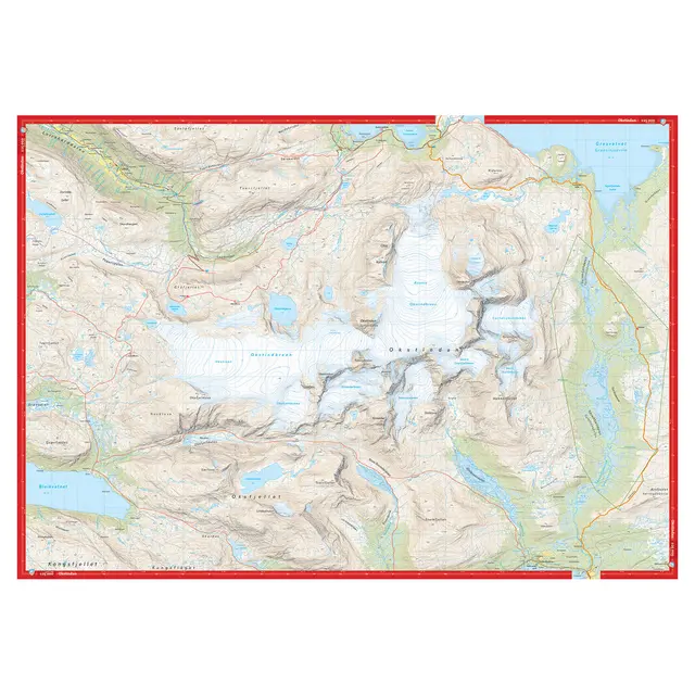 Okstindan Calazo Høyfjellskart 1:25 000 