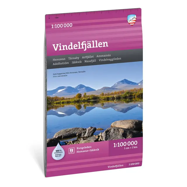Sverige: Vindelfjällen Calazo Turkart 1:100 000 