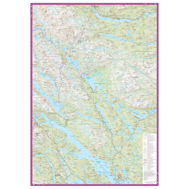 Sverige: Arjeplogsfjällen Calazo Turkart 1:100 000 