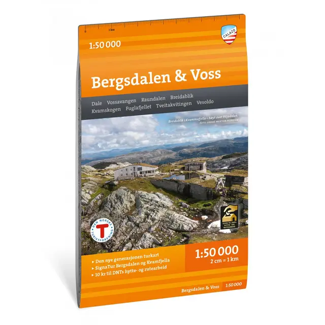 Bergsdalen Voss Calazo Turkart 1:50 000 