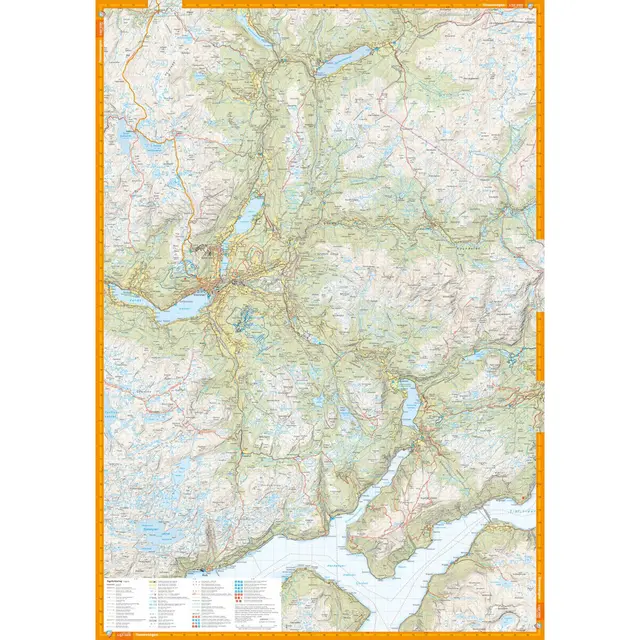 Bergsdalen Voss Calazo Turkart 1:50 000 