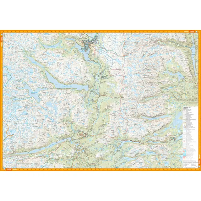 Suldalsheiane Bykleheiane Hovden Calazo Turkart 1:50 000 