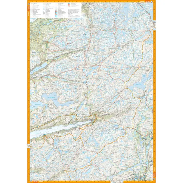 Lyseheiane Sirdalsheiane Setesdal Vesthe Calazo Turkart 1:50 000 