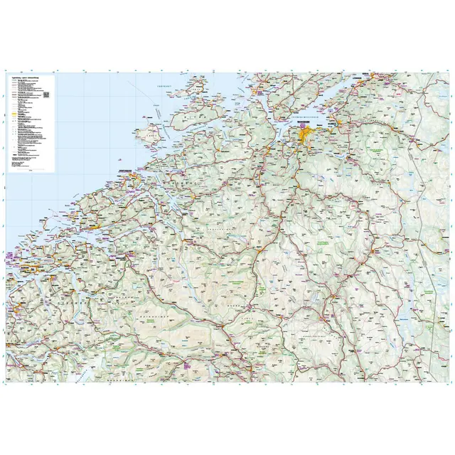 Nord-Norge Calazo Bil- og turistkart 1:350 000 