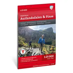 Aurlandsdalen Finse Calazo Høyfjellskart 1:25 000