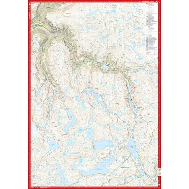Aurlandsdalen Finse Calazo Høyfjellskart 1:25 000 