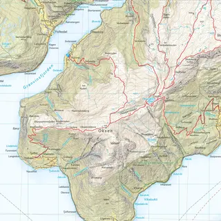 Ulvik Calazo Høyfjellskart 1:25 000