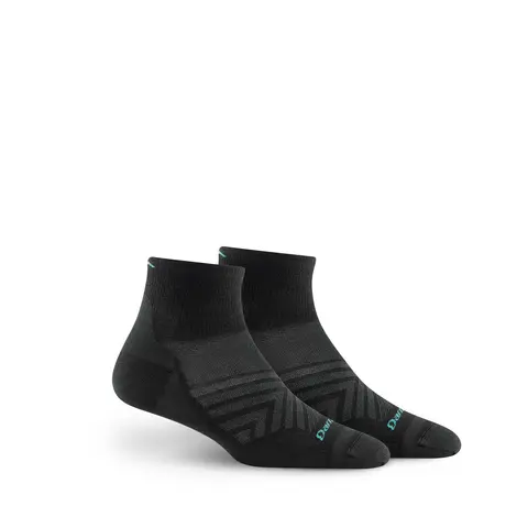Løpesokker til dame Darn Tough Run 1/4 UL Low W Black