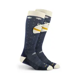 Skisokker til junior 25–29 Darn Tough Polar Bear Mid OTC Jr S Blue