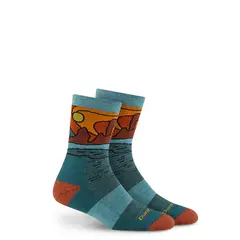 Sokker til dame 35–37 Darn Tough Celeste Mid Crew W S Teal