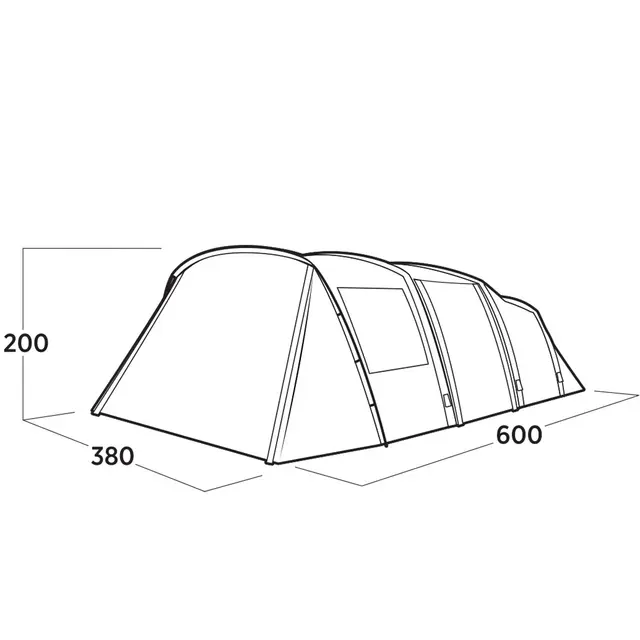 Tunnelltelt til 6 Easy Camp Kullen 6 Air 