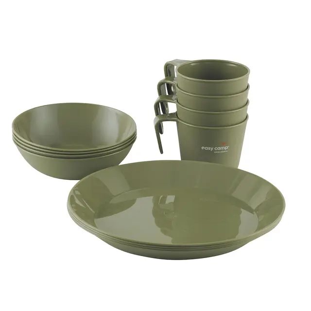 Tallerkensett til 4 Easy Camp Moss 4 Dine Set 