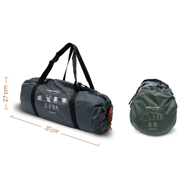 Tunnelltelt til 8 Easy Camp Leka Twin 8 