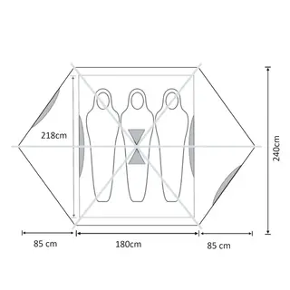 Kuppeltelt til 3 Fauna F3 Dome