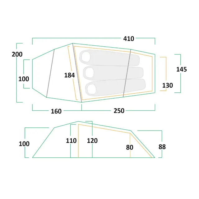Tunneltelt til 3 Fauna Nordic 3 